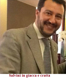 Salvini in giacca e cravatta